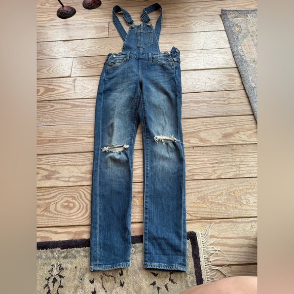 Levi's Pants - Levi’s Blue Denim Overalls with Distressed Knees size xxs